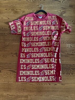 Stewart Simmons Florida State University garnet sequin repeat T-shirt dress